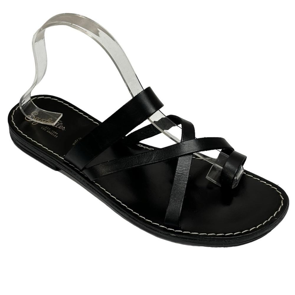Black Leather Sandals